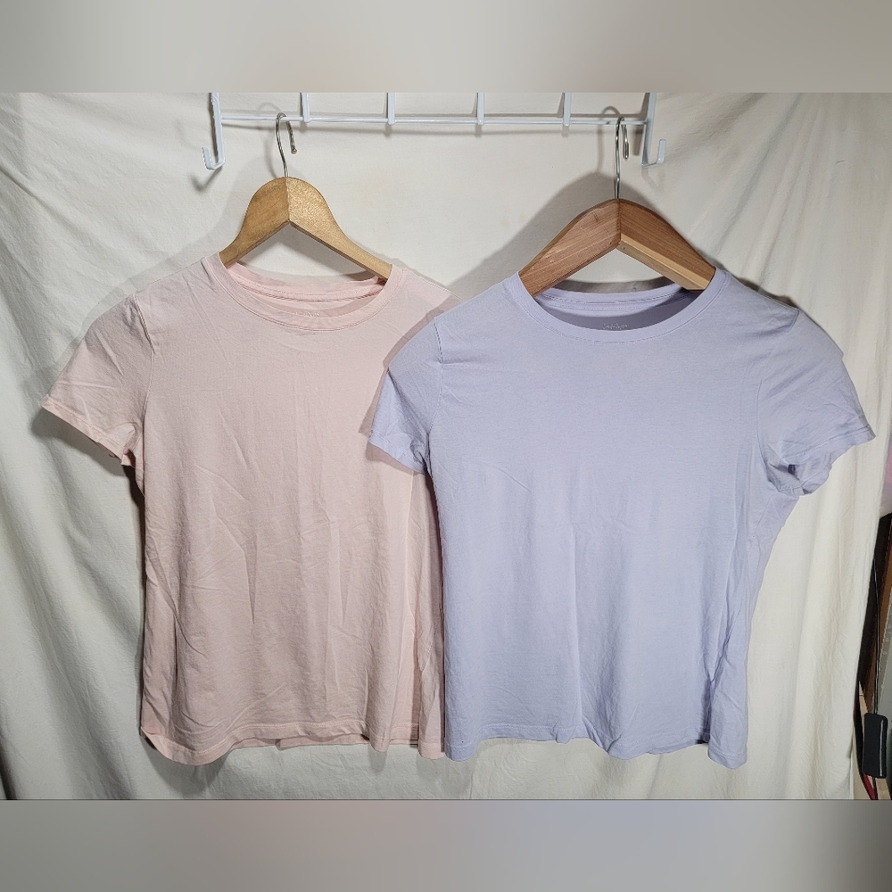 Two Lord & Taylor pink size small & purple petite medium Both in great condition